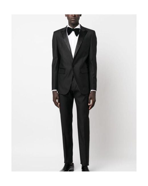 DSquared² Black Single-Breasted Two-Piece Suit for men