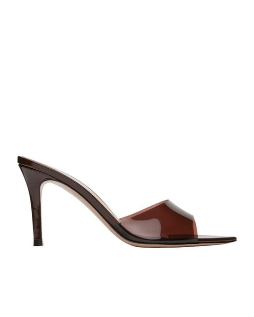 Gianvito Rossi Brown Elle Heeled Sandals