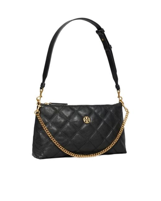 Tory Burch Black Leather And Chain Shoulder Bag
