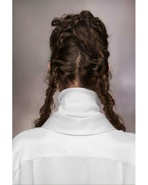 Maison Margiela White Knitted Scarf