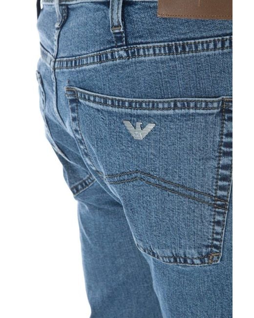 Armani Jeans Blue Logo Jeans for men