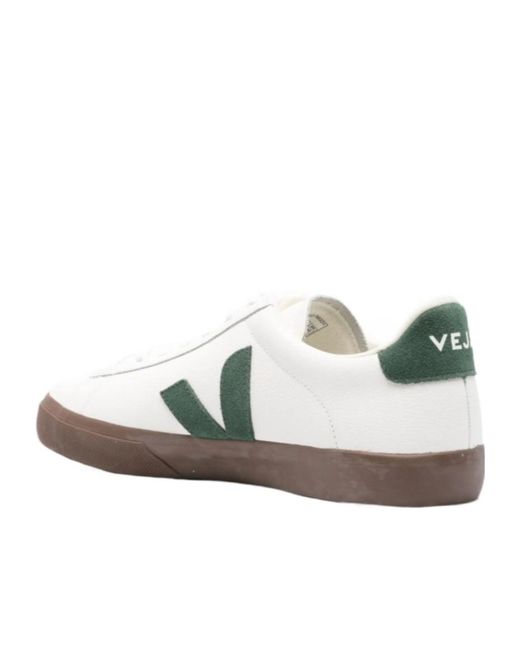 Veja White Campo Lace-Up Sneakers for men