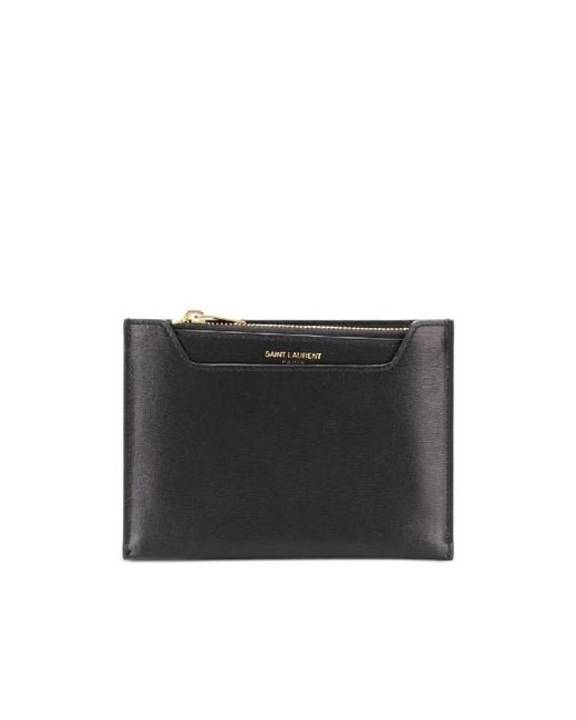 Saint Laurent Black Zippered Card Holder