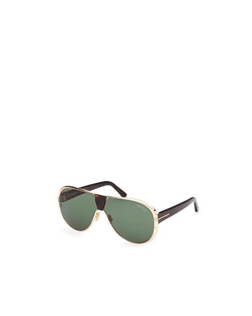 Tom Ford Green Logo Logo Sunglasses for men