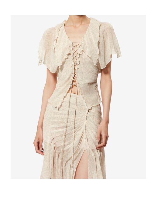 Isabel Marant White Thanais Blouse