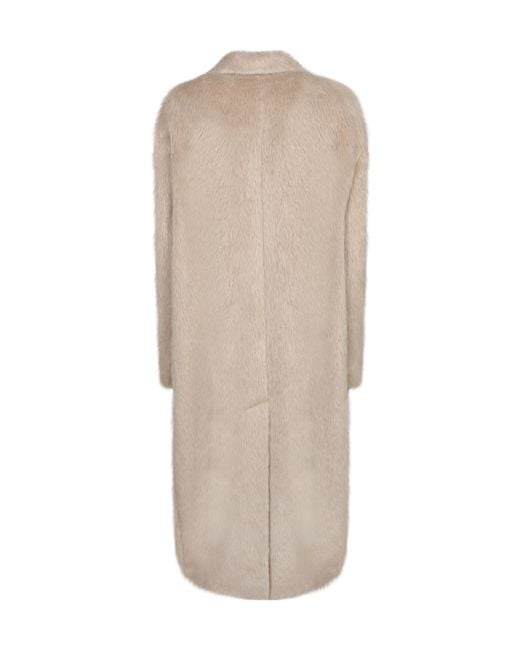 Tagliatore Natural Double-Breasted Alpaca Coat