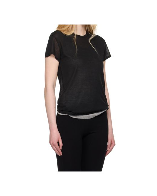 Totême Black Silk T-Shirt