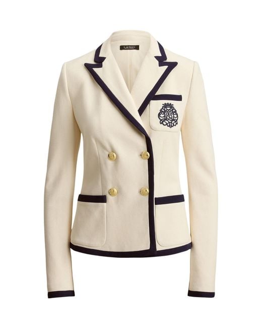 Ralph Lauren Natural Lauren Contrast Trim Blazer