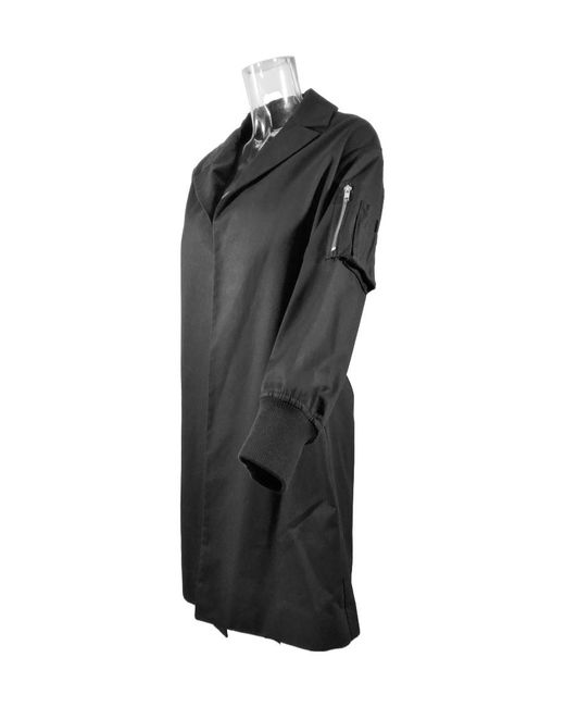 Moschino Gray Logo Trench Coat