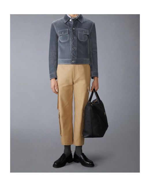 Thom Browne Blue Backstrap Jacket for men