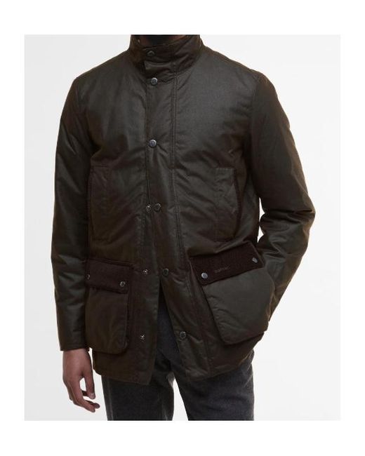 Barbour Black Modern Border Waxed Jacket for men