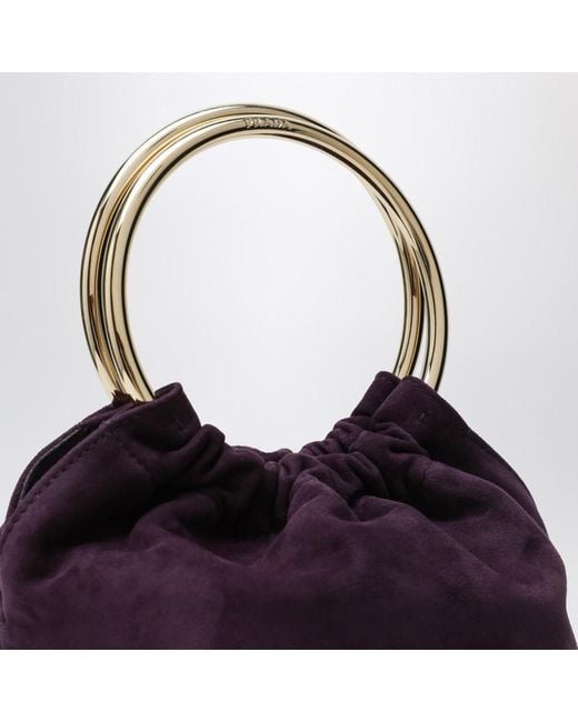 Prada Purple Logo Bucket Bag