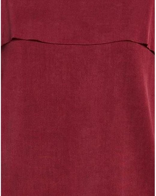 DIESEL Red Solid-Color Long-Sleeved T-Shirt