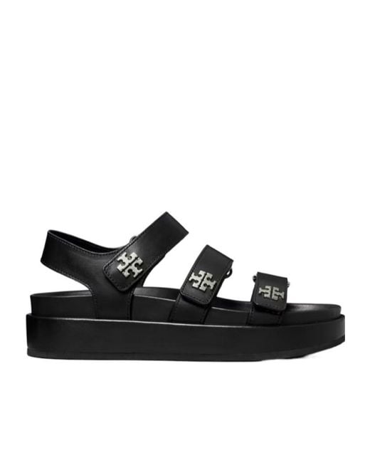 Tory Burch Black Triple Strap Platform Sandals