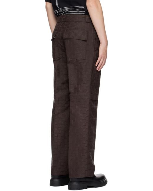 Ferragamo Brown Monogram Pants for men