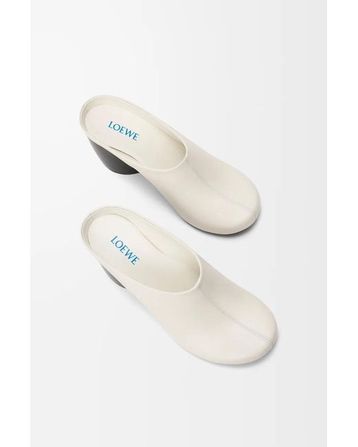Loewe White Oval Mule