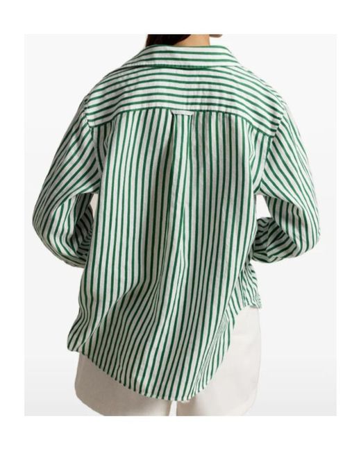 Polo Ralph Lauren Green Striped Pocket Light Shirt