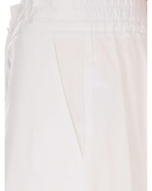 P.A.R.O.S.H. White Drawstring Shorts