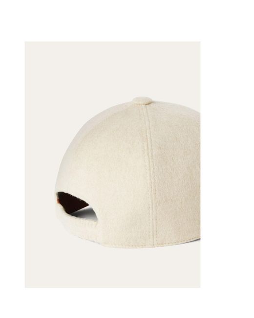 Loro Piana White Logo Embroidered Baseball Cap for men