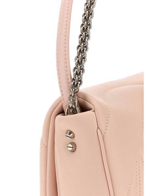 Alexander McQueen Pink The Seal Logo Plaque Small Shoulder Bag