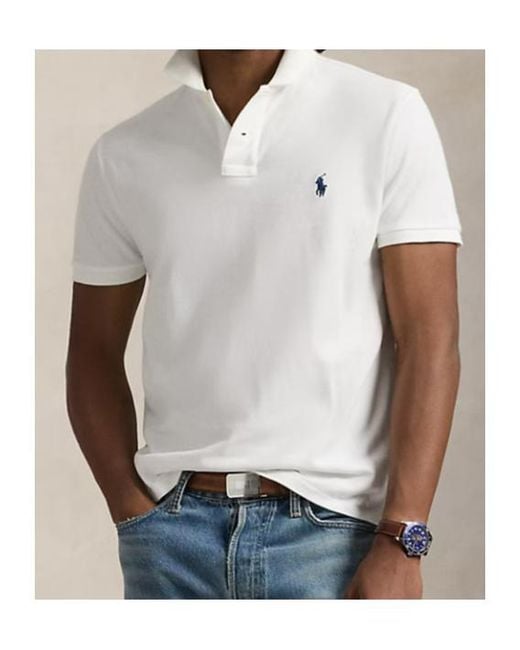 Polo Ralph Lauren White Short-Sleeved Polo Shirt for men
