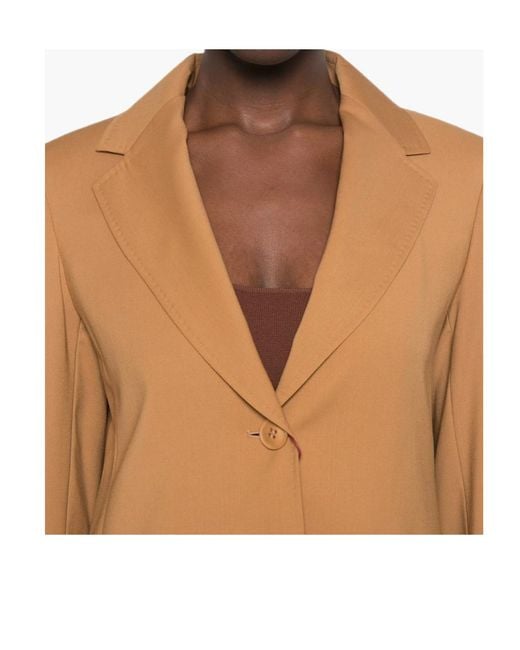 Max Mara Brown Long-Sleeved Suit Jacket