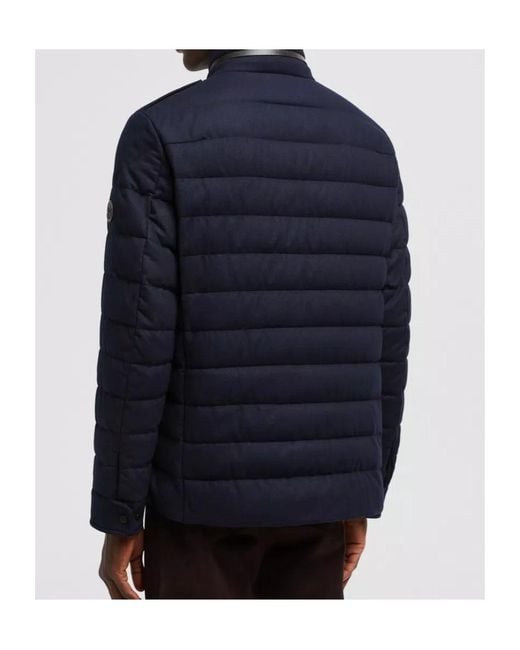 Moncler Blue Munt High-Neck Padded Jacket for men