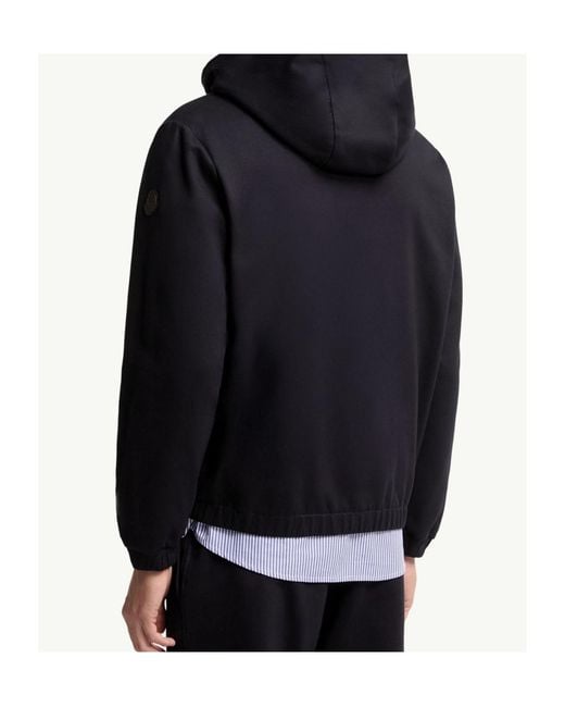 Moncler Blue Zip-Up Hooded Jacket for men