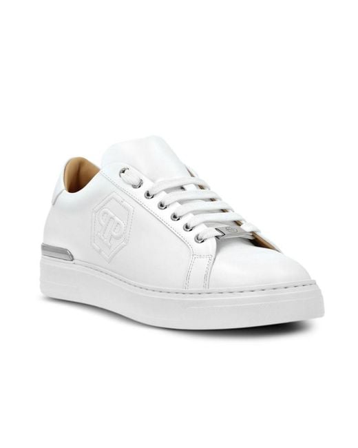 Philipp Plein White Sneakers With Contrasting Heel Counter for men