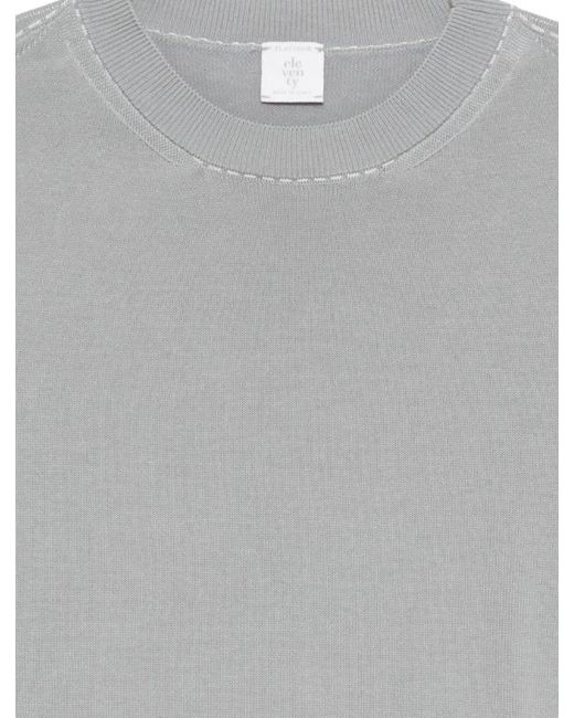 Eleventy Gray Round-Neck T-Shirt for men