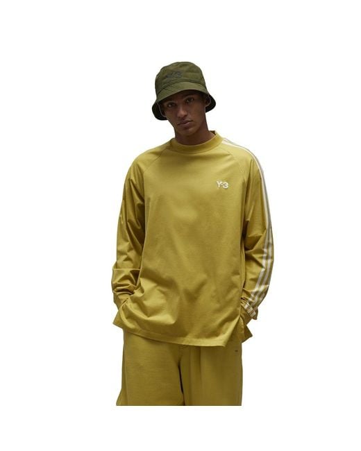 Y-3 Green Striped Long-Sleeved T-Shirt for men