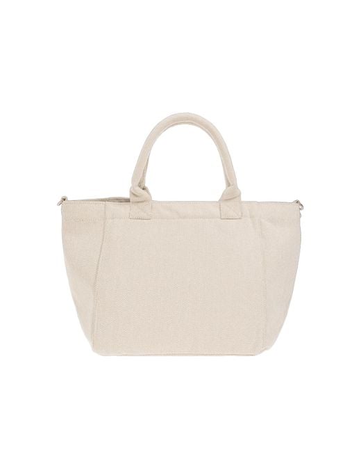 Ganni White Strawberry Printed Small Tote Bag