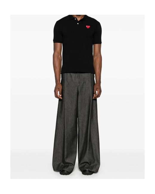 Comme des Garçons Black Short-Sleeved Polo Shirt for men