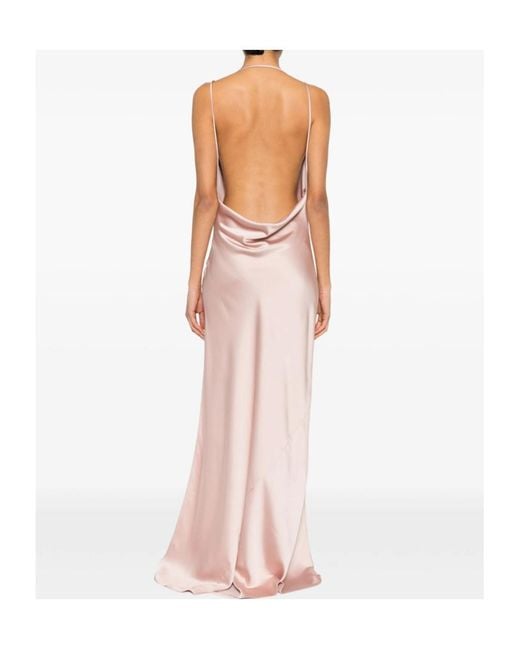 ANDAMANE Pink Backless Dress