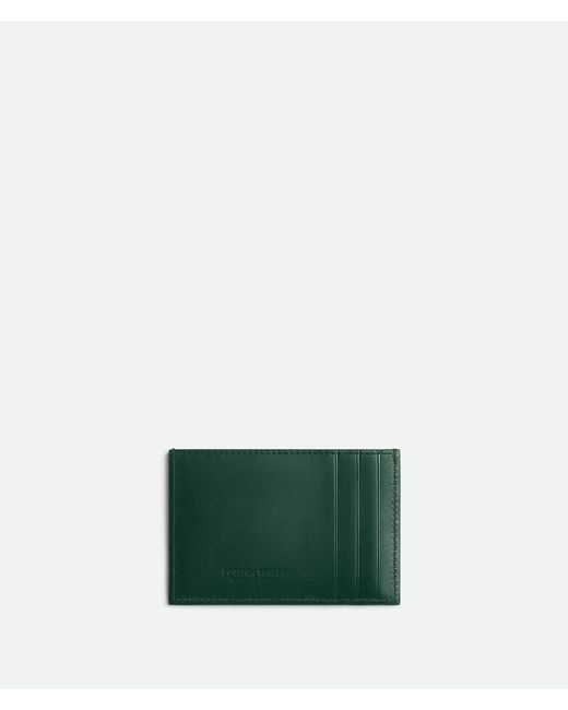 Bottega Veneta Green Intrecciato Leather Cardholder