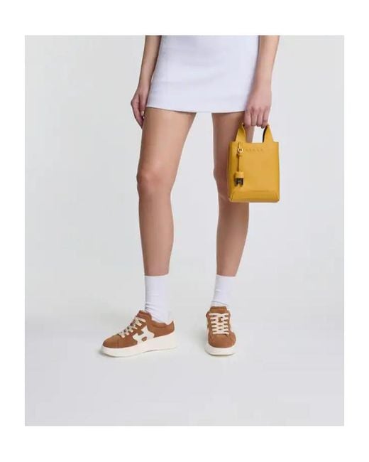 Hogan Brown Rebel H562 Low-Top Sneakers