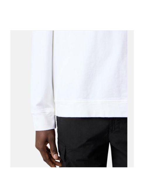 Stone Island White Regular-Fit Crewneck Sweatshirt for men