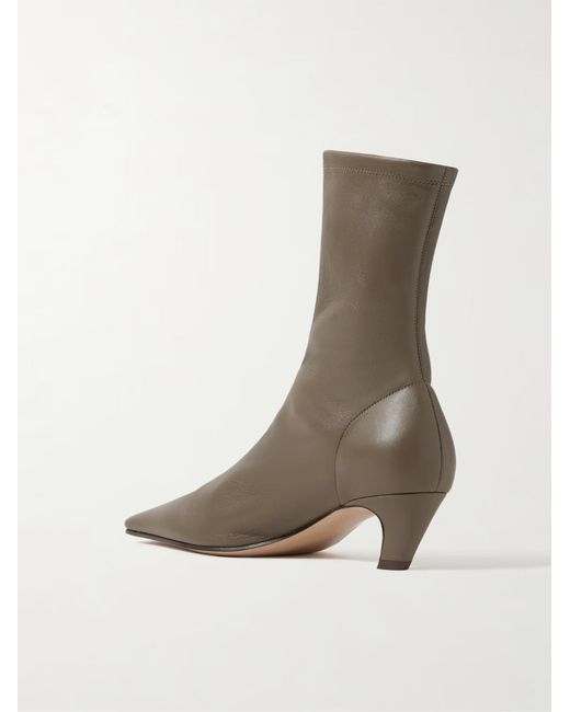 Khaite Brown Arizona Ankle Boots