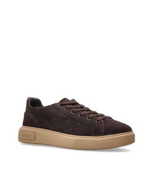 Bally Brown Lift Perforated Low-Top Sneakers for men
