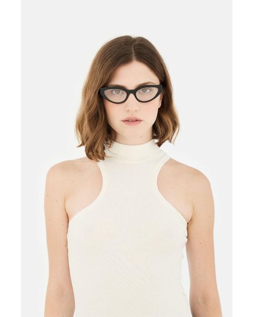 Retrosuperfuture White Geometric Frame Plain Mirror for men