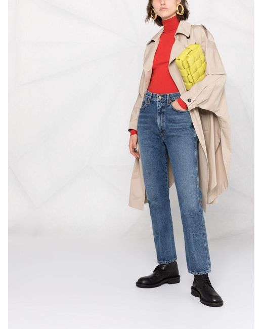 Agolde Blue Kick High-Waisted Jeans