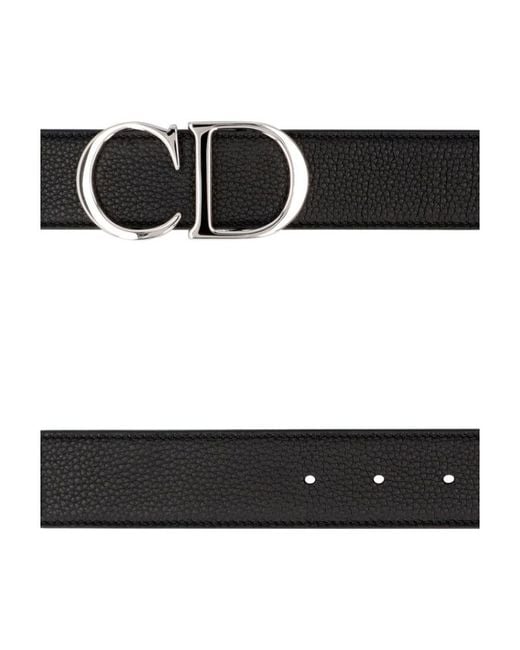 Dior White Homme Cd Plaque Reversible Belt for men