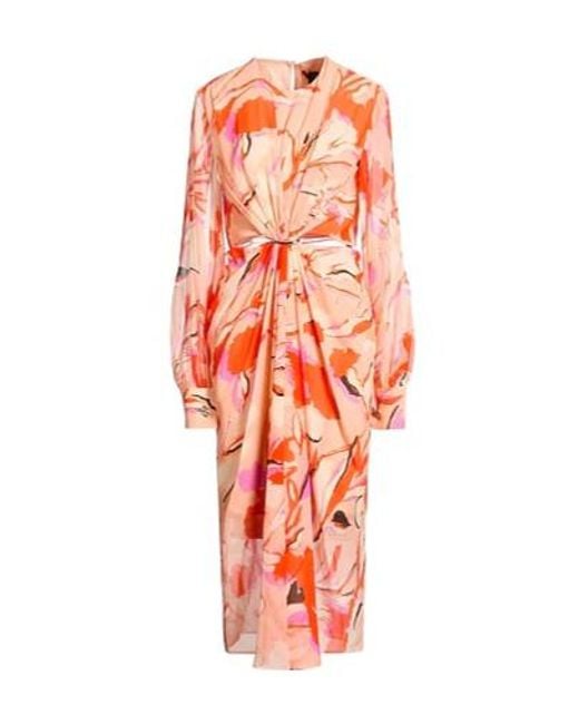 Max Mara Orange Printed Dress