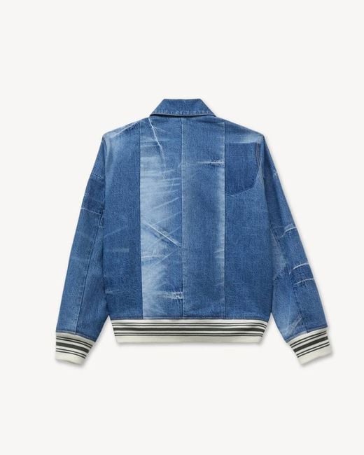 KENZO Blue Genderless Patchwork Blouson for men