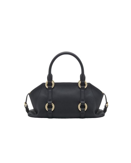 McQueen Black Farringdon Small Tote Bag