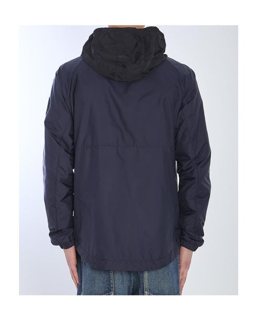 Moncler Blue Octano Zip-Up Hooded Jacket for men