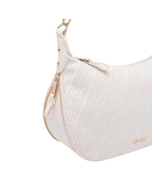 Liu Jo White Zip-Around Shoulder Bag