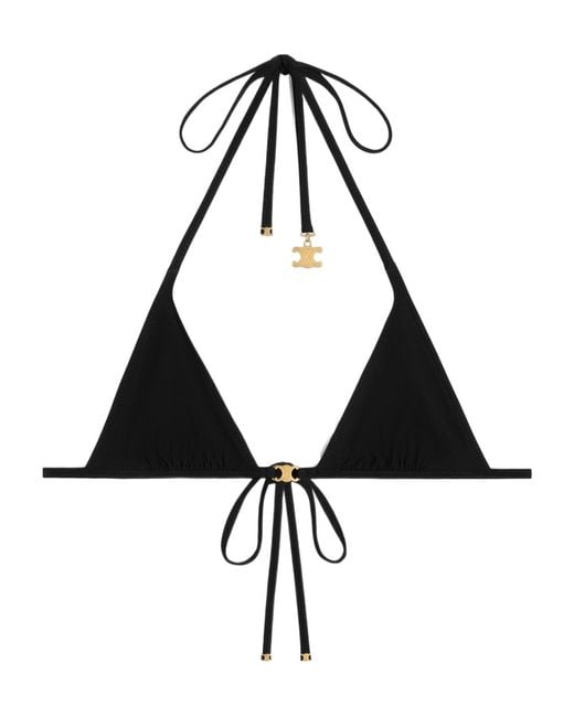 Céline Black Triomphe Triangle Top