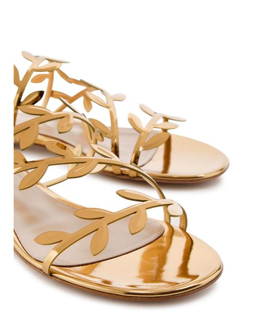 Gianvito Rossi Metallic Leather Sandals