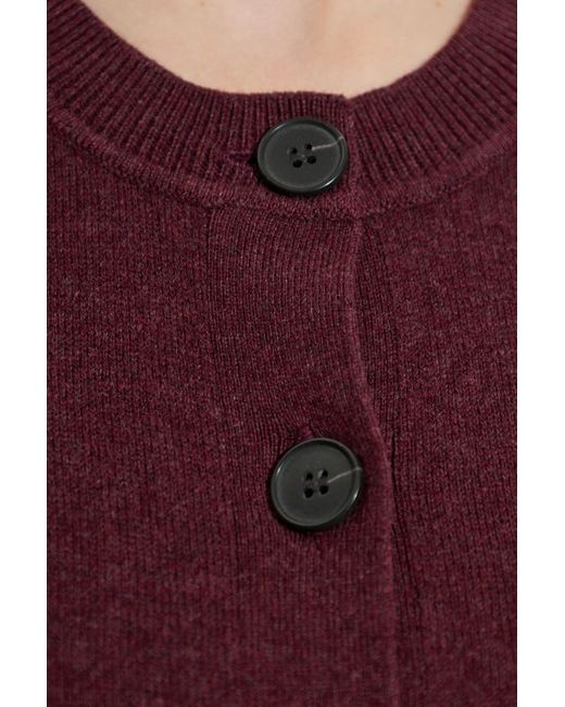 Isabel Marant Purple Crew Neck Long-Sleeved Knitwear